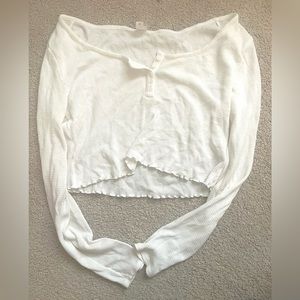 White long sleeve top